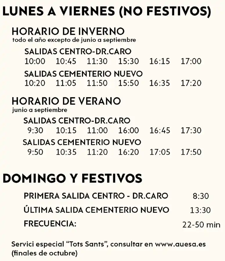 Horarios Linea CN