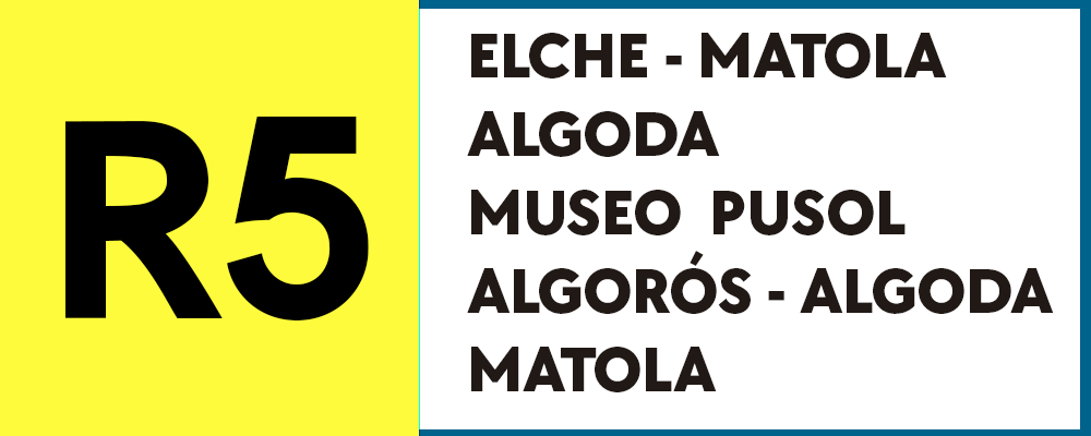 Línea R5 - Autobuses Urbanos de Elche (Pedanías)